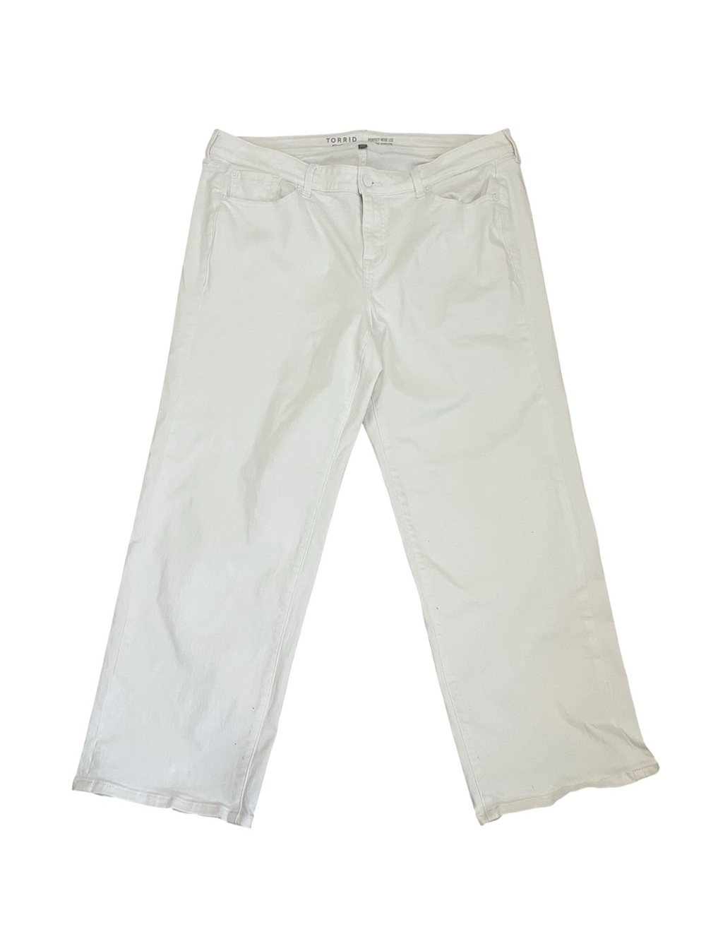 Torrid Perfect Wide Leg Vintage Stretch White Jeans Plus Size 16R